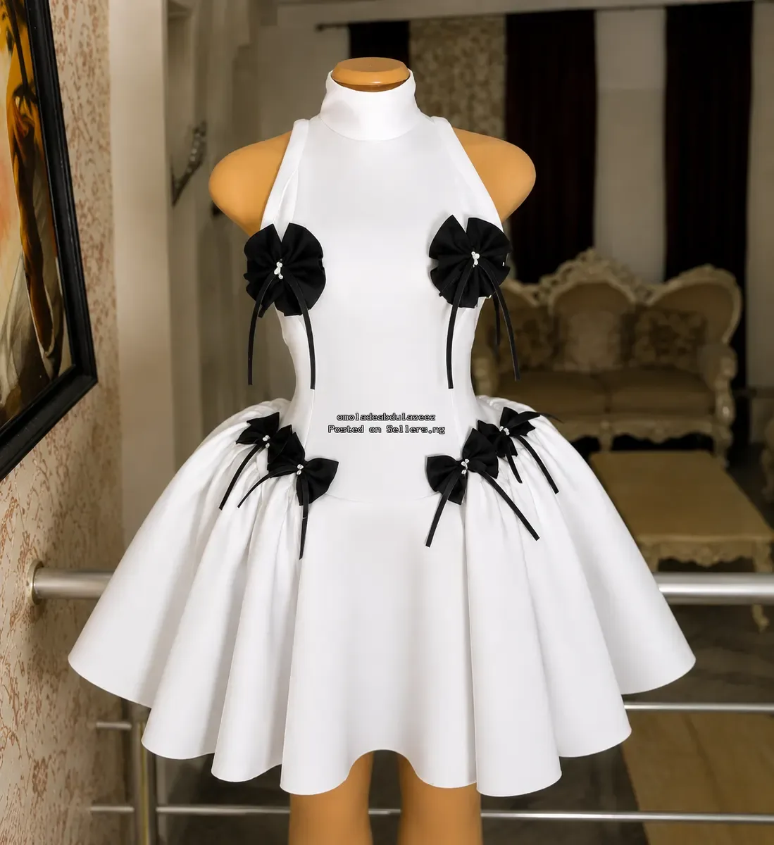 Halter neck flared mini dress - ₦30,000 in Lagos | SellersDotNG