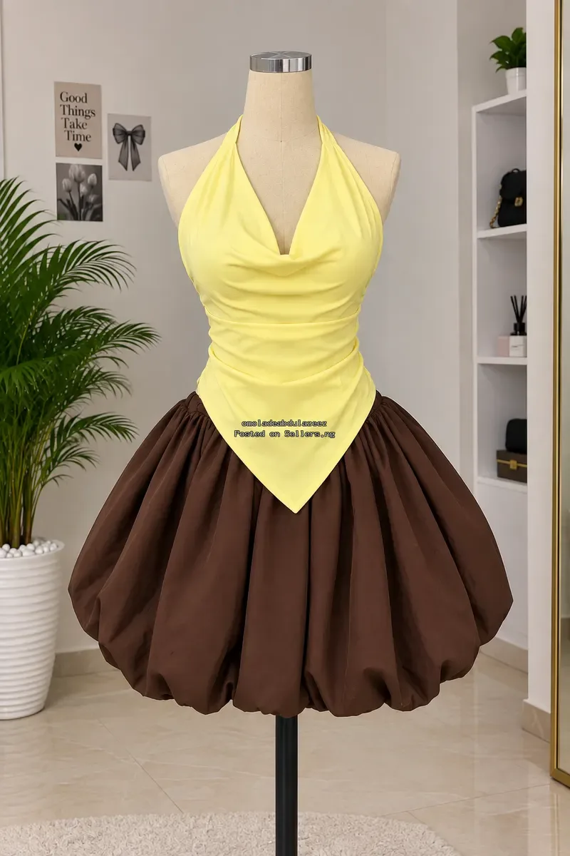 Draped halter neck 2 piece - ₦18,000 in Lagos | SellersDotNG