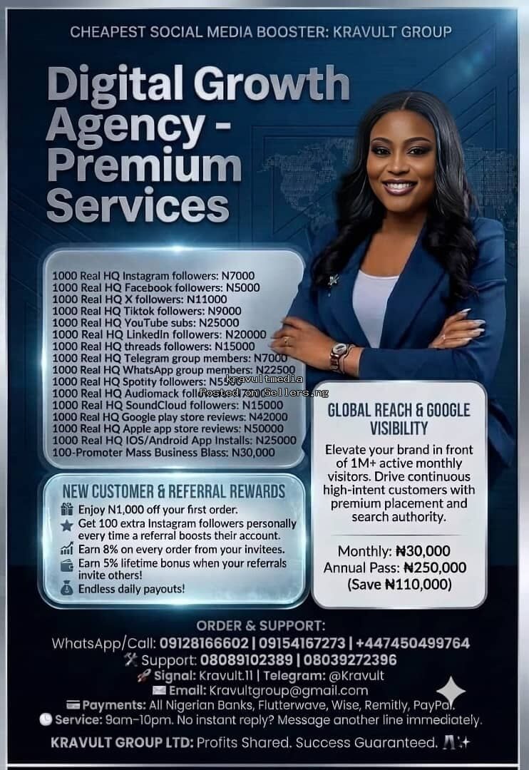 Facebook & WhatsApp Ads Nigeria | Kravult Group image - ₦1,000 in Lagos | SellersDotNG